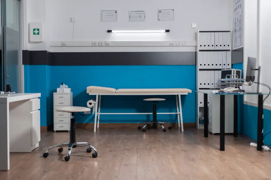 Clean treatment room at Salamah Care centre